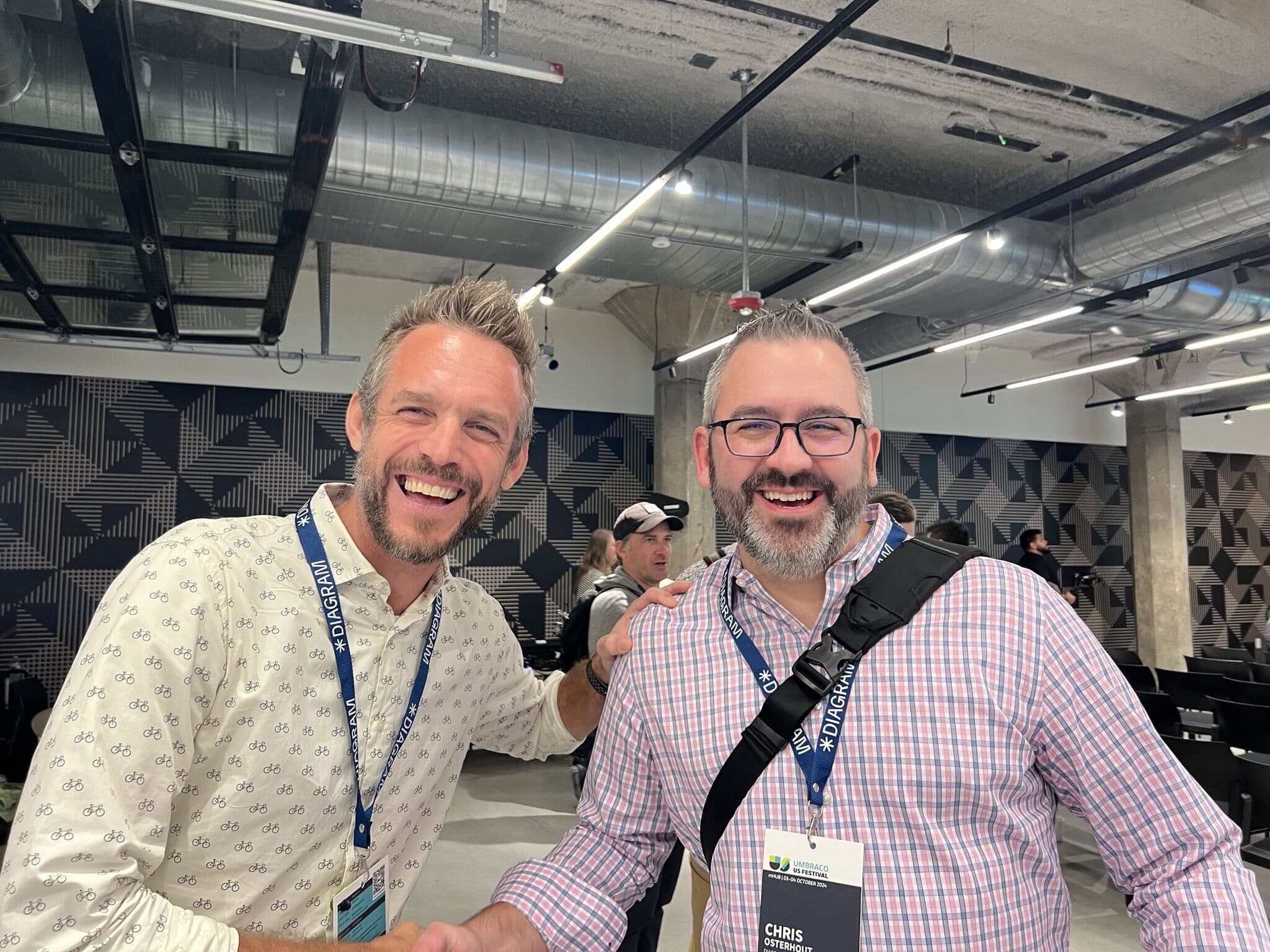 With a colleague at the Umbraco US Festival