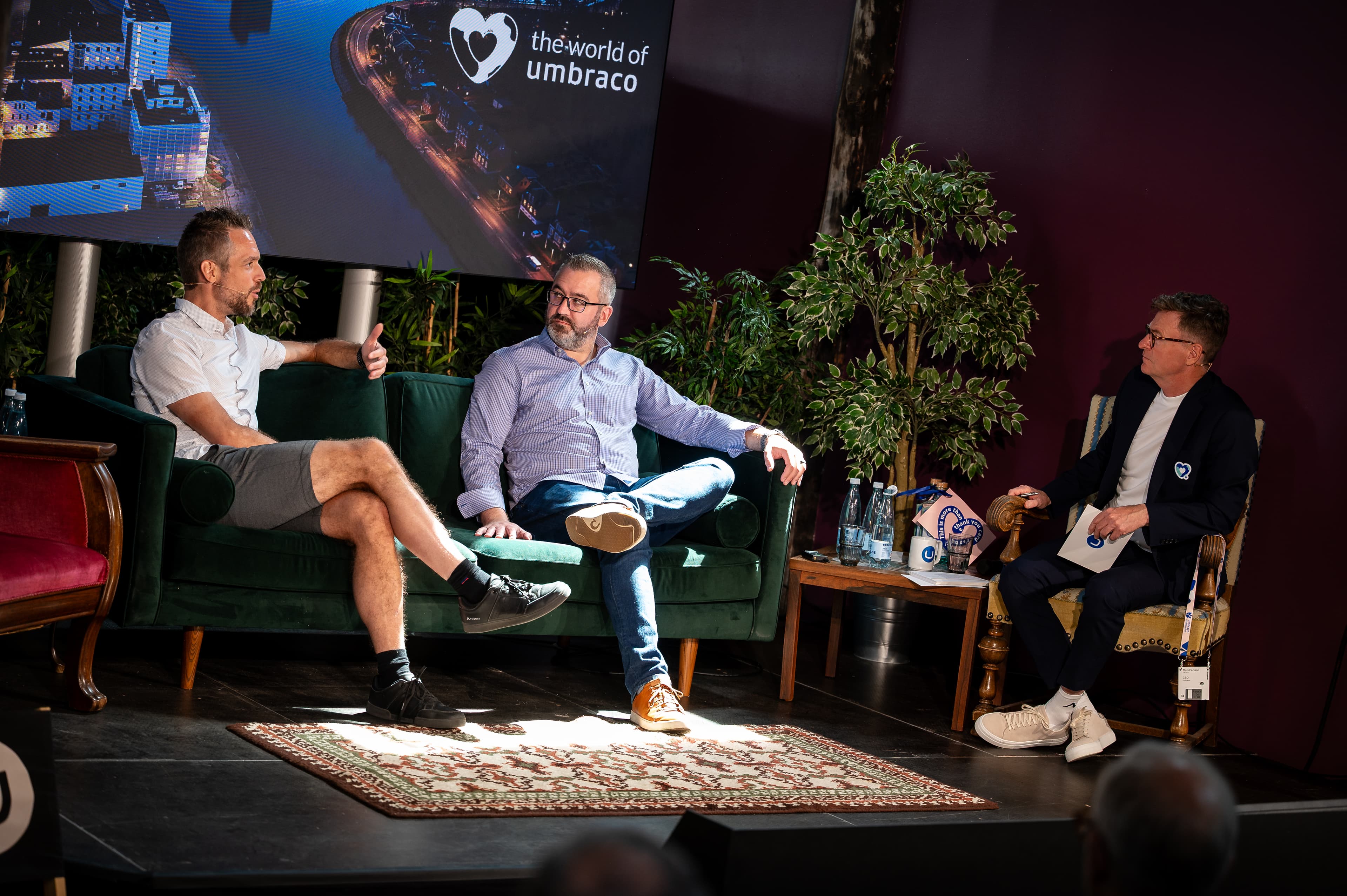 Fireside conversation on stage